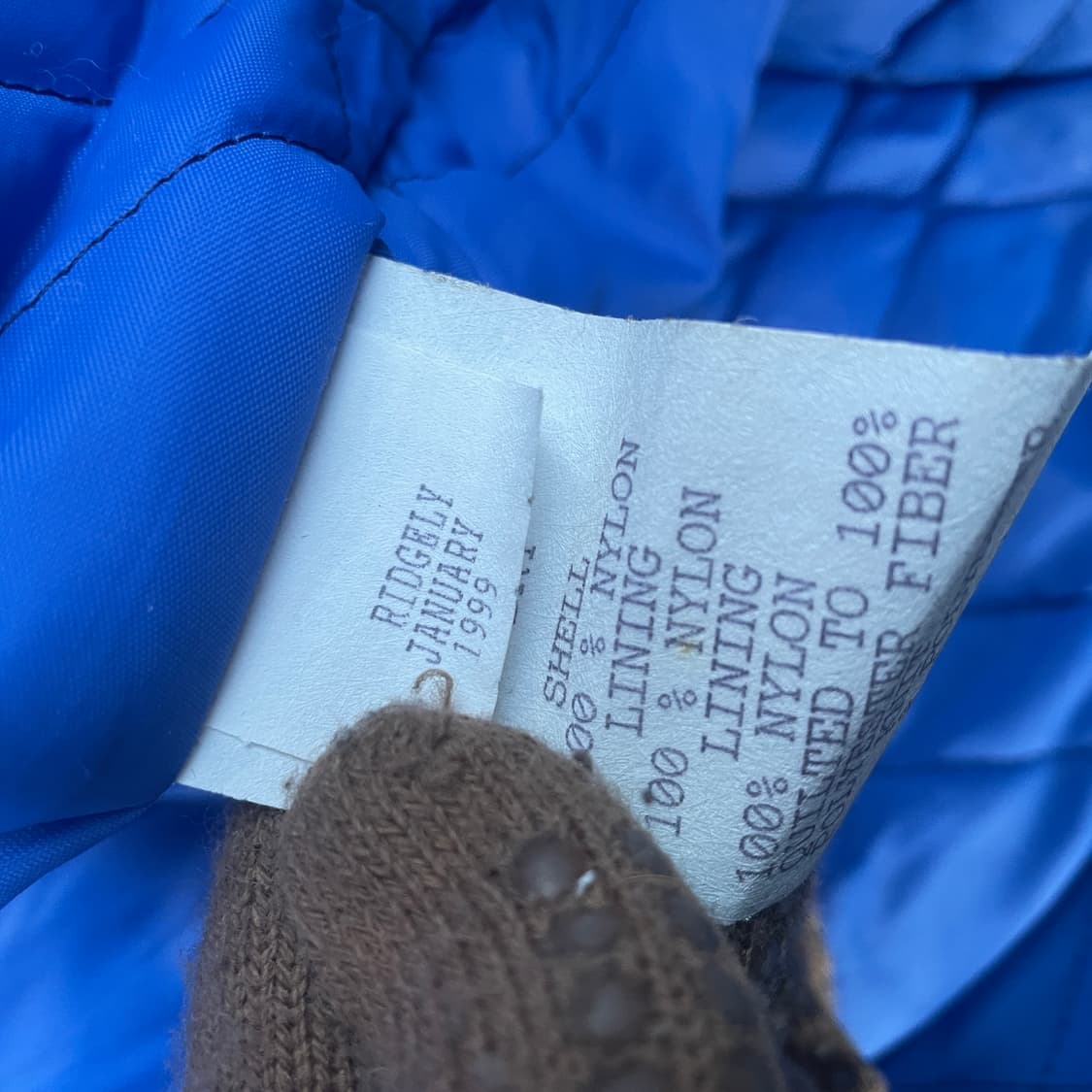 90s USA Birdie 자수 빅로고 올드스쿨 점퍼 사틴 코치자켓 XL 상품이미지7