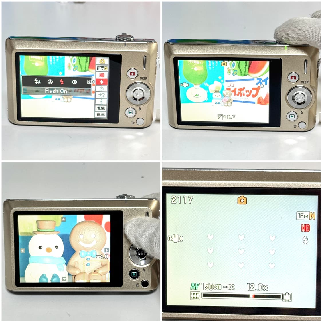 카시오 엑슬림 ZS190 샴페인골드 빈티지디카 상품이미지4