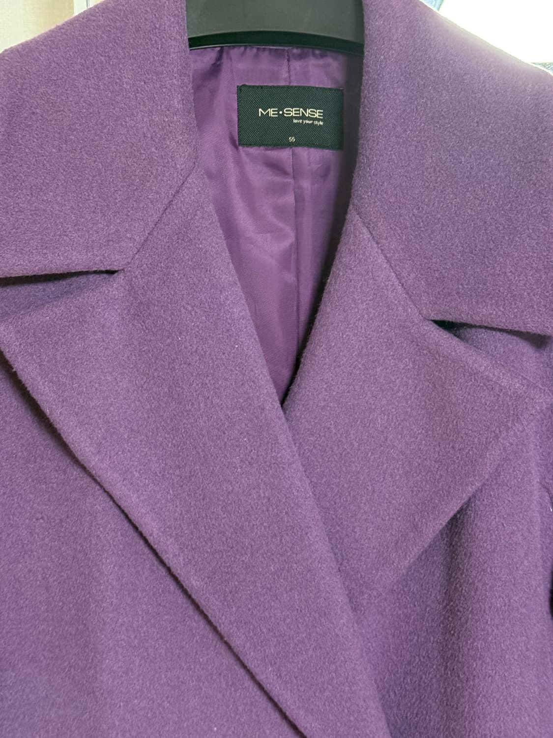 ME SENSE 퍼플 롱 코트 55 상품이미지4