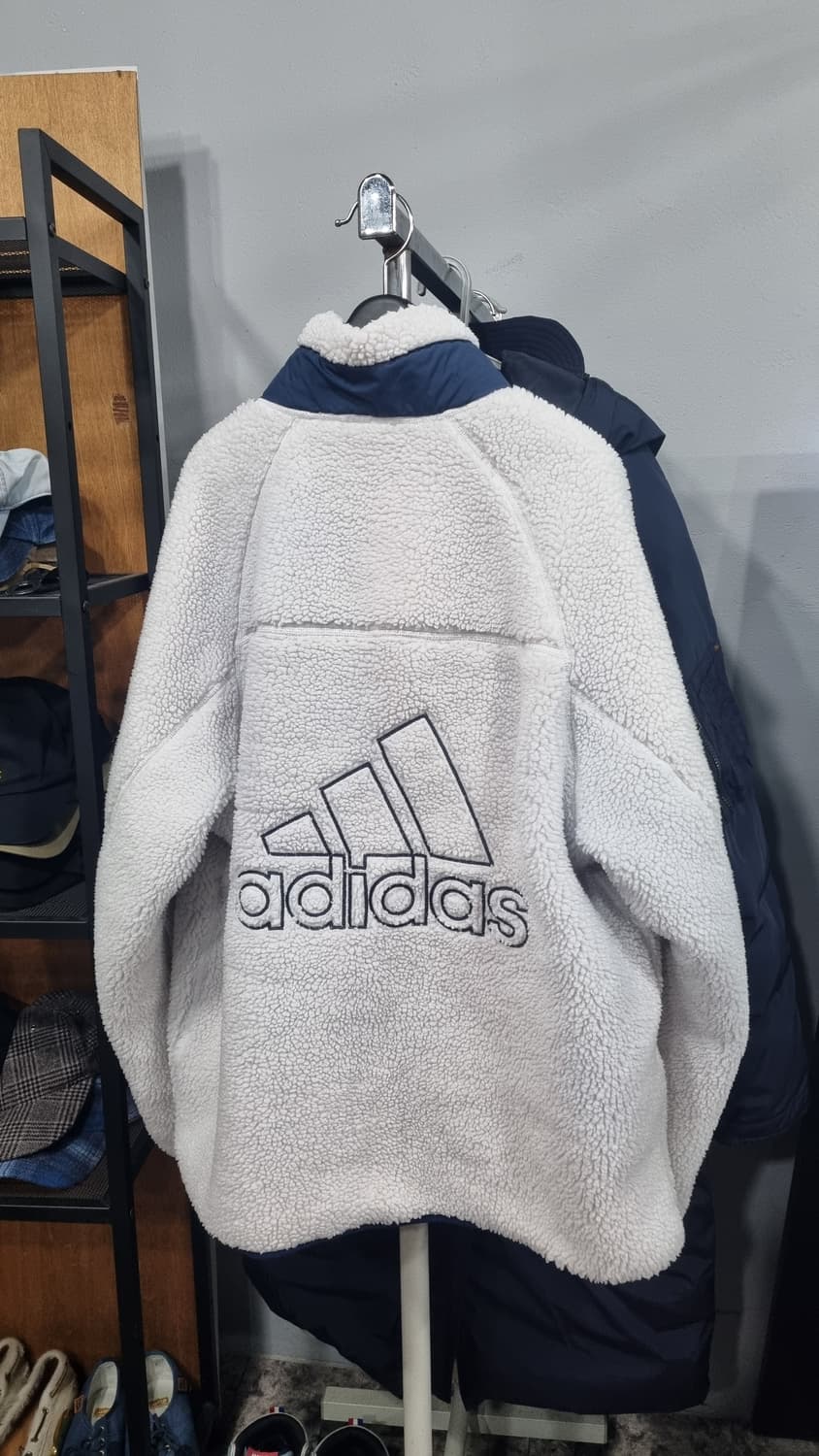 아디다스 후리스 양면점퍼 100~105(가슴단면56) 거의새거 상품이미지2