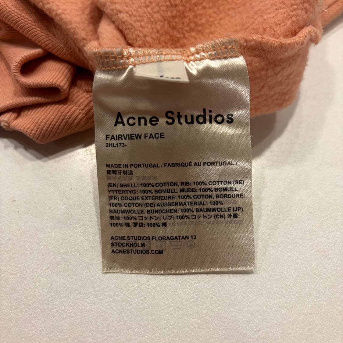 [S] 아크네 스튜디오 페어뷰 맨투맨 피치 B361 상품이미지9