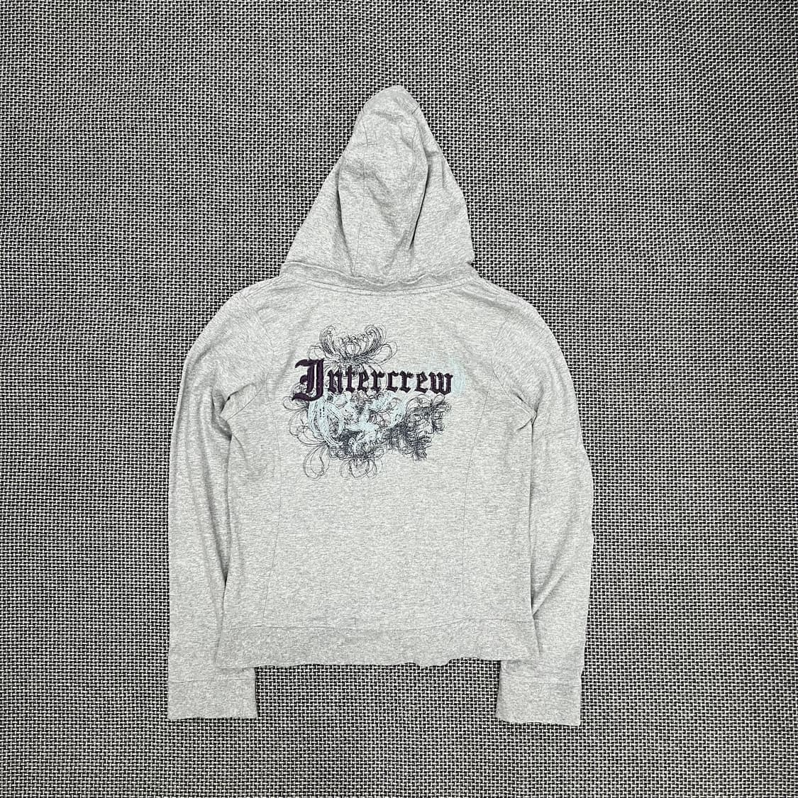 인터크루 Y2K 그레이 후드집업 상품이미지3