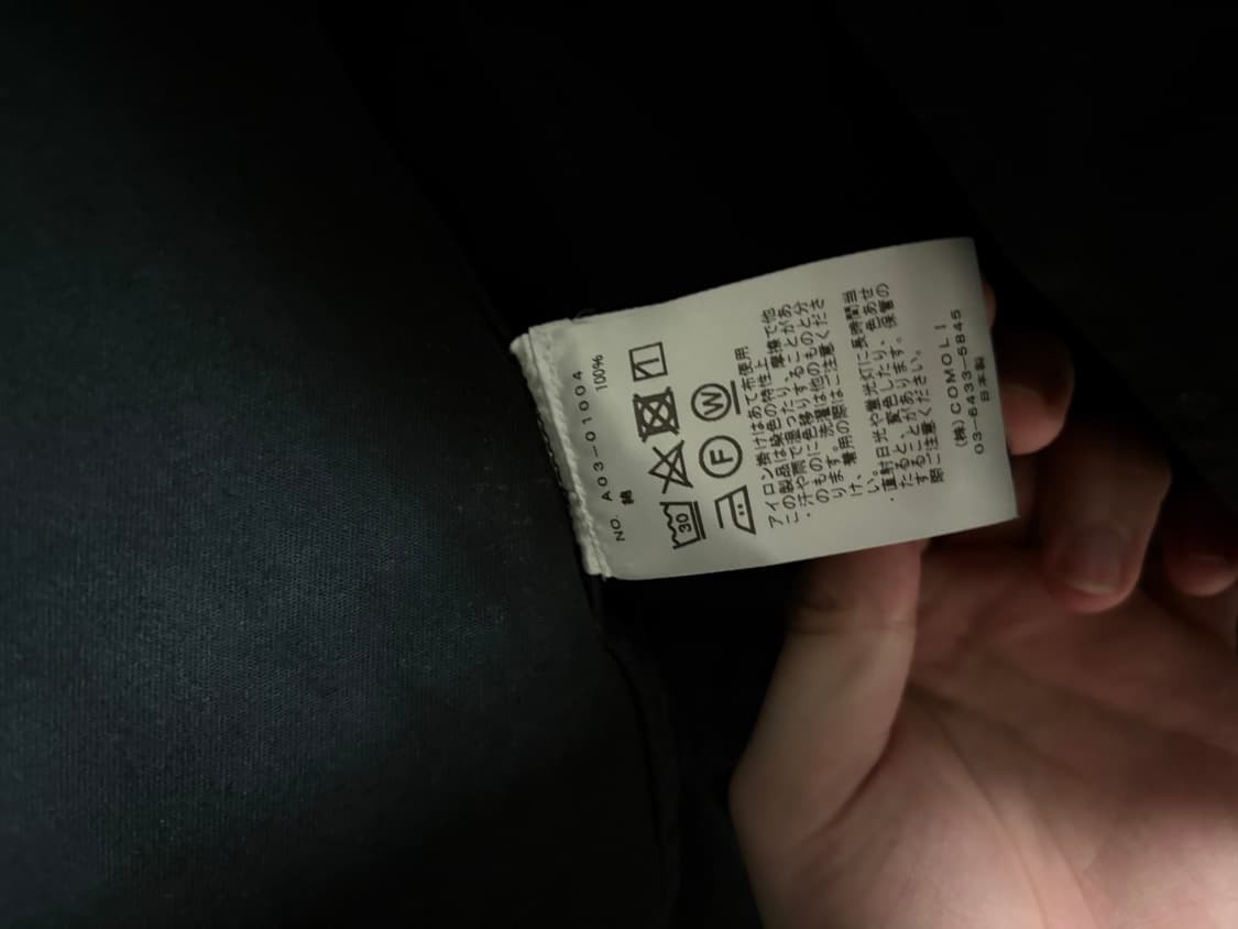 [1]24aw 코모리 가먼트다이드 자켓 블랙 상품이미지3