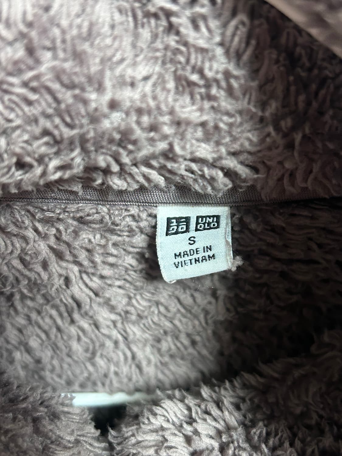 유니클로 뽀글이 후리스 S 라벤더 색상 상품이미지3