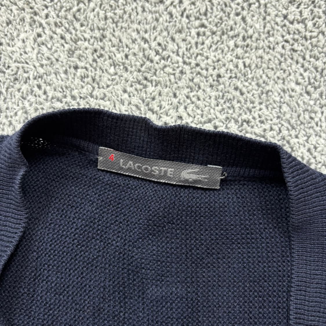 라코스테 네이비 브이넥 니트 가디건 상품이미지3