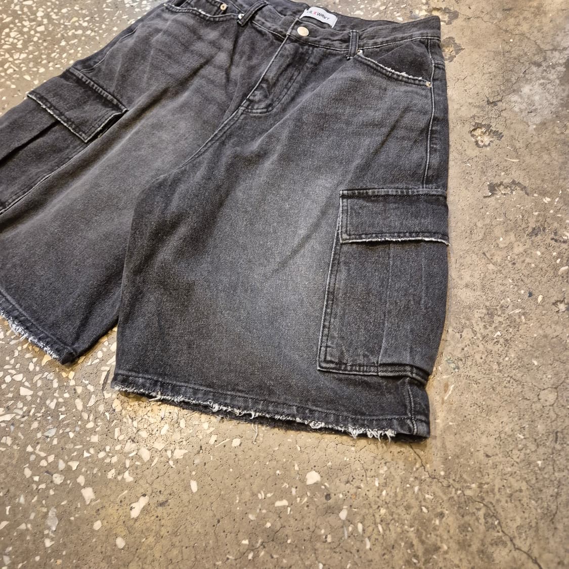 29~30인치 차콜 카고 데님반바지  상품이미지6