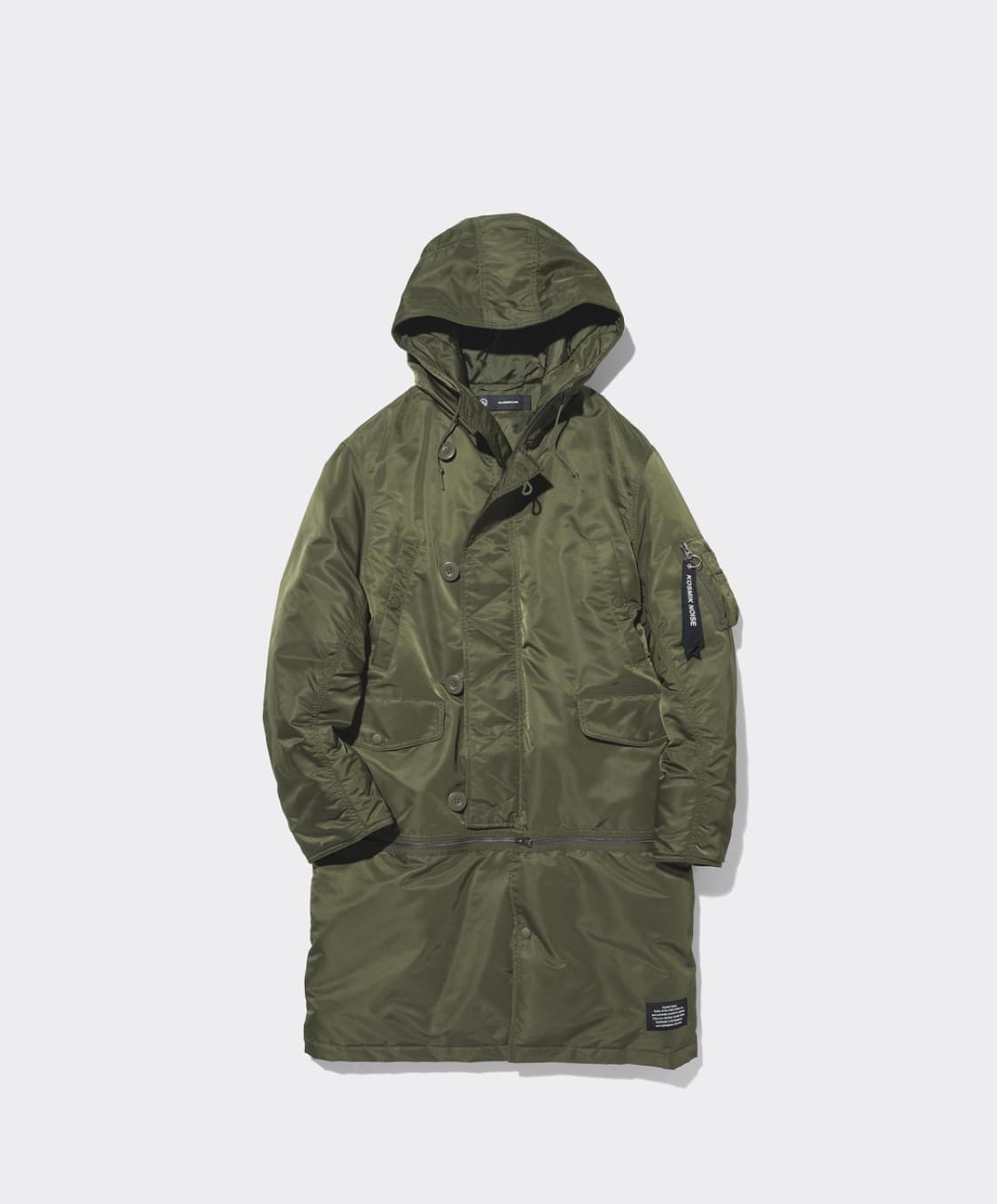 [L] 24Fw 언더커버 GU 히트 패딩 컨버터블 코트 점퍼 올리브 상품이미지4