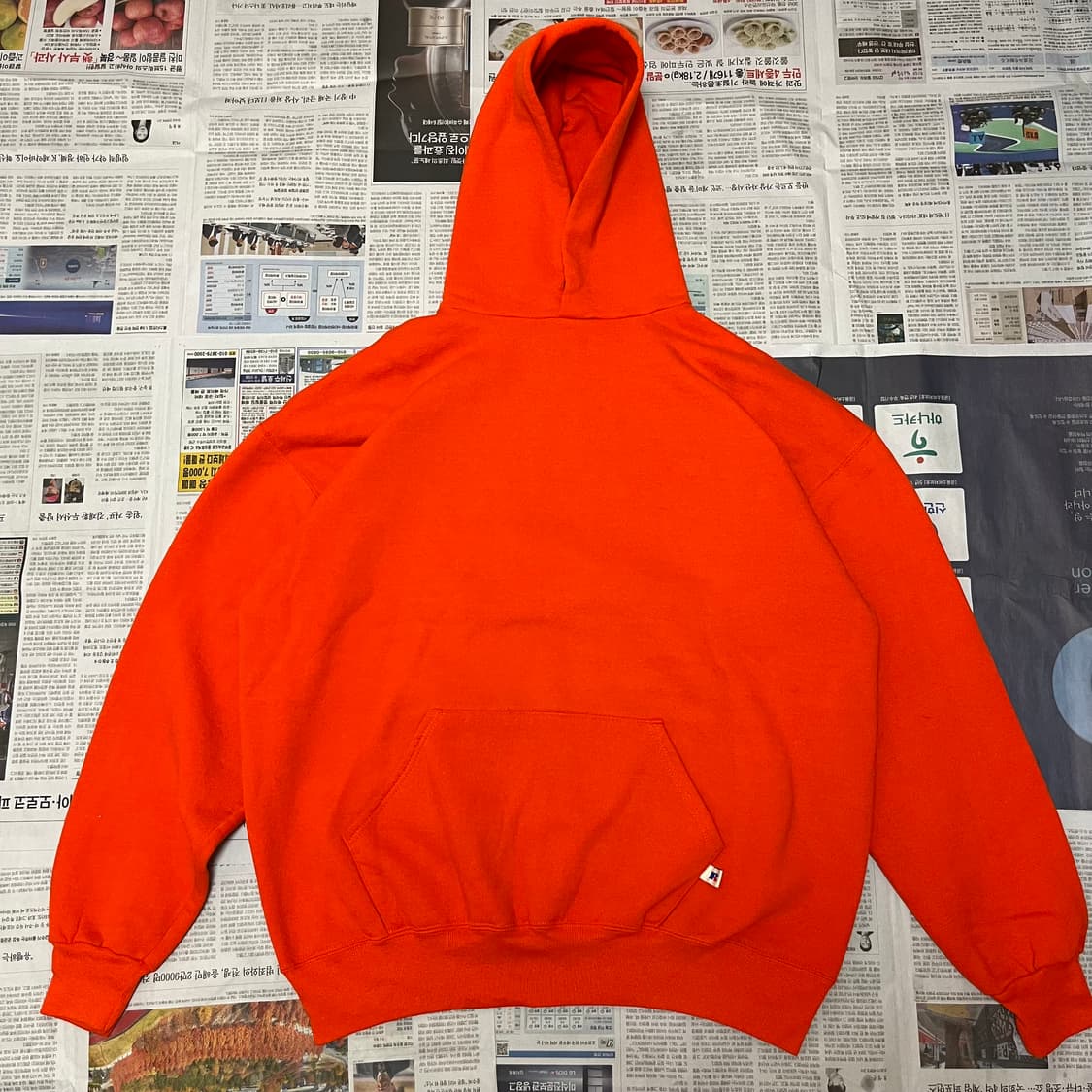 [XXL] 90s USA 빈티지 러셀 후드 오렌지 상품이미지1