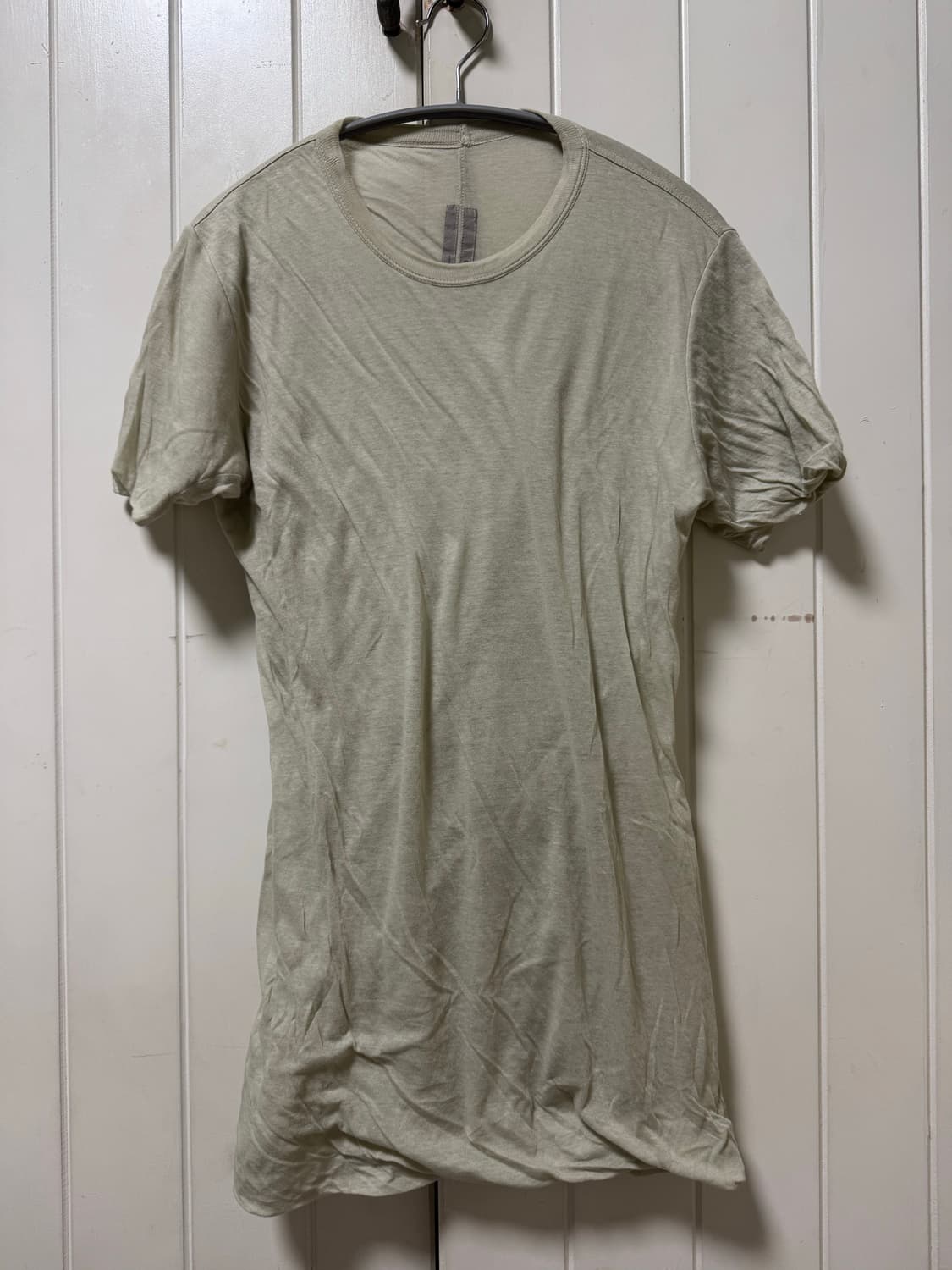 릭오웬스 더블 숏 슬리브 티셔츠 pearl s사이즈 상품이미지1