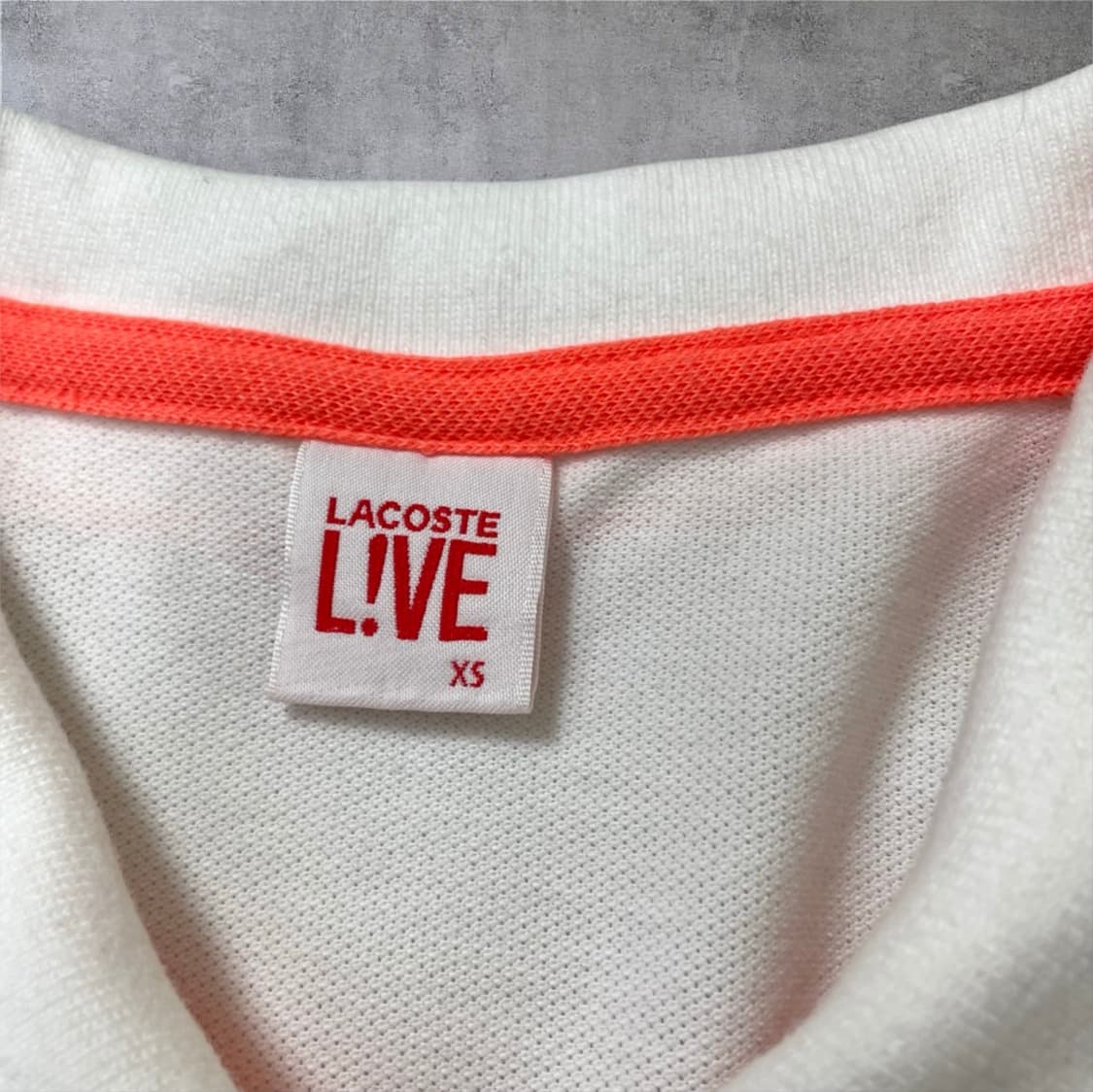 라코스테 Lacoste L!VE 화이트 피케 카라 슬림핏 원피스 XS 상품이미지2