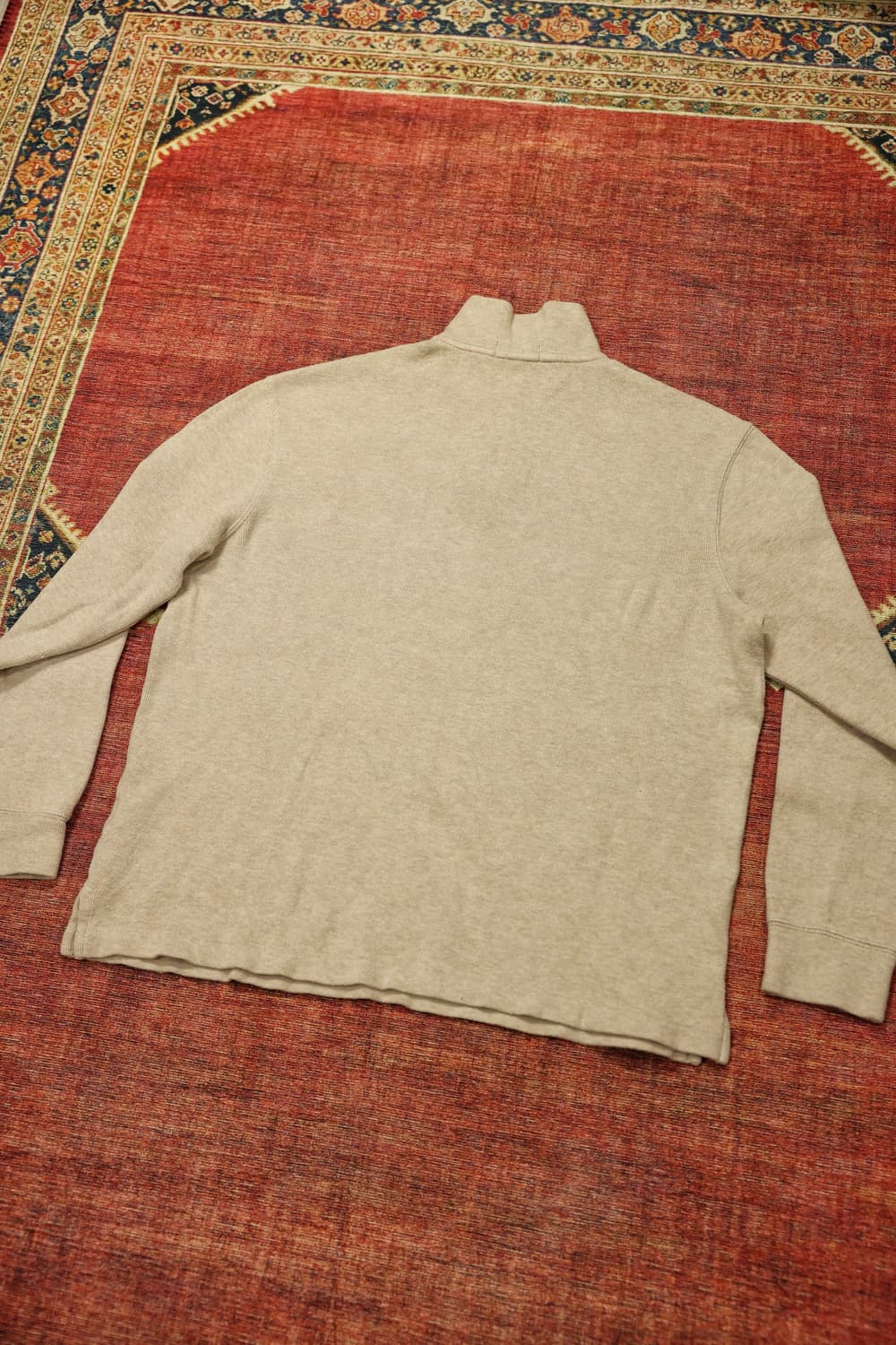 폴로 하프집업 니트 베이지 판매 상품이미지9