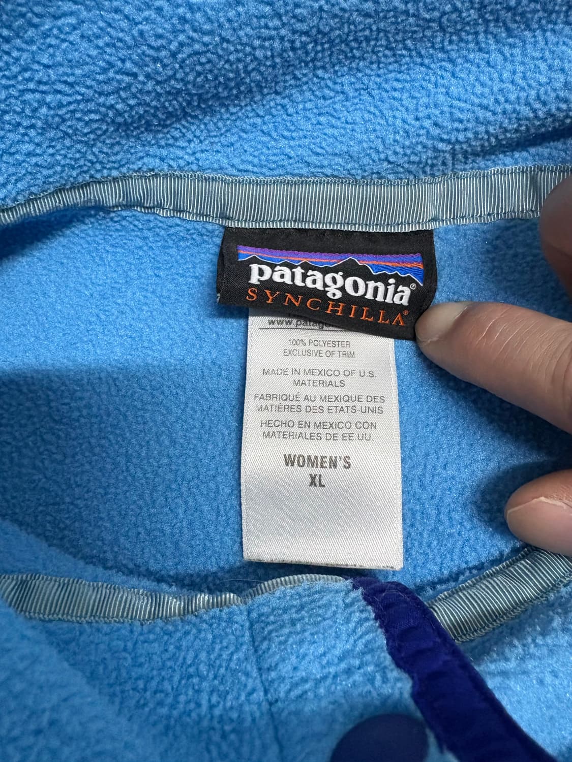 빈티지 파타고니아 신칠라스냅티 블루 우먼즈XL 상품이미지5
