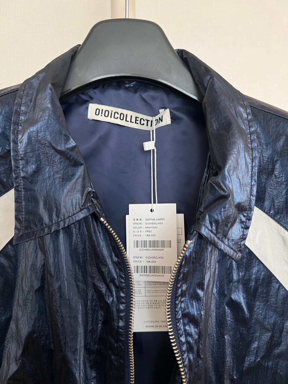 O!Oi COLLECTION 오오아이컬렉션 코팅 점퍼 NAVY 상품이미지5