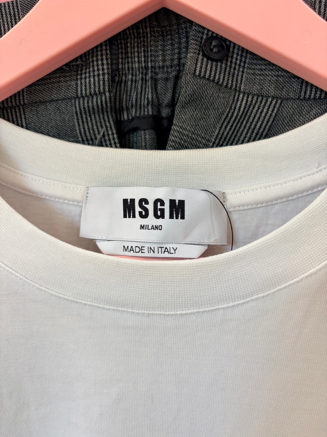 MSGM 화이트 로고 반팔 티셔츠 상품이미지2