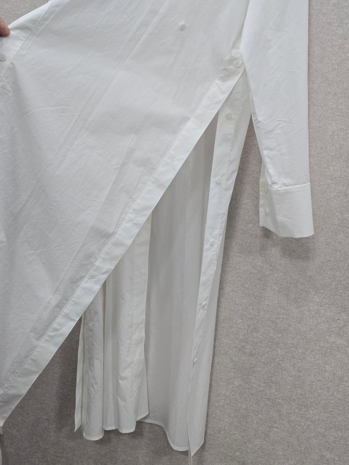 Moon Choi 화이트 롱 셔츠 원피스 (문초이) 상품이미지5