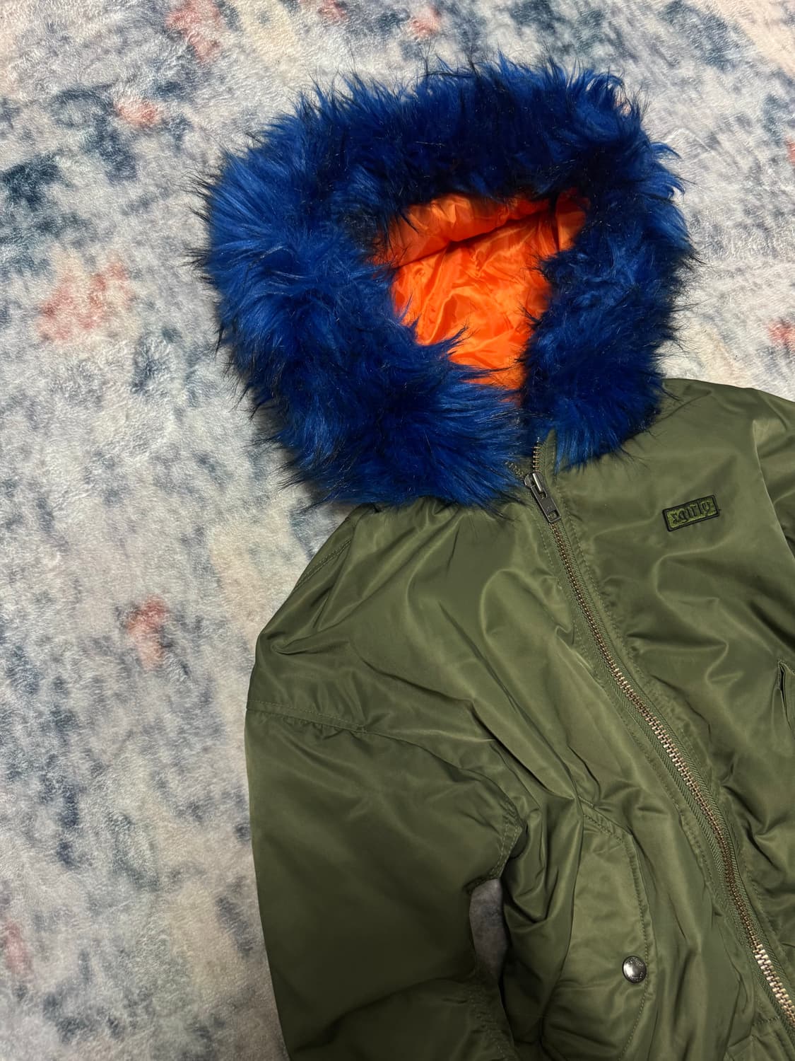 X-girl blue trimming fur ma-1 jacket 상품이미지3