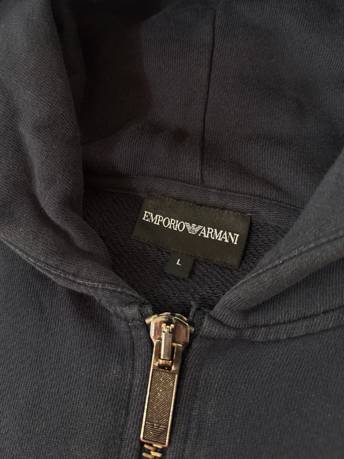  아르마니 00‘s 루즈핏 빅로고 빈티지 스웻 후드집업 상품이미지6