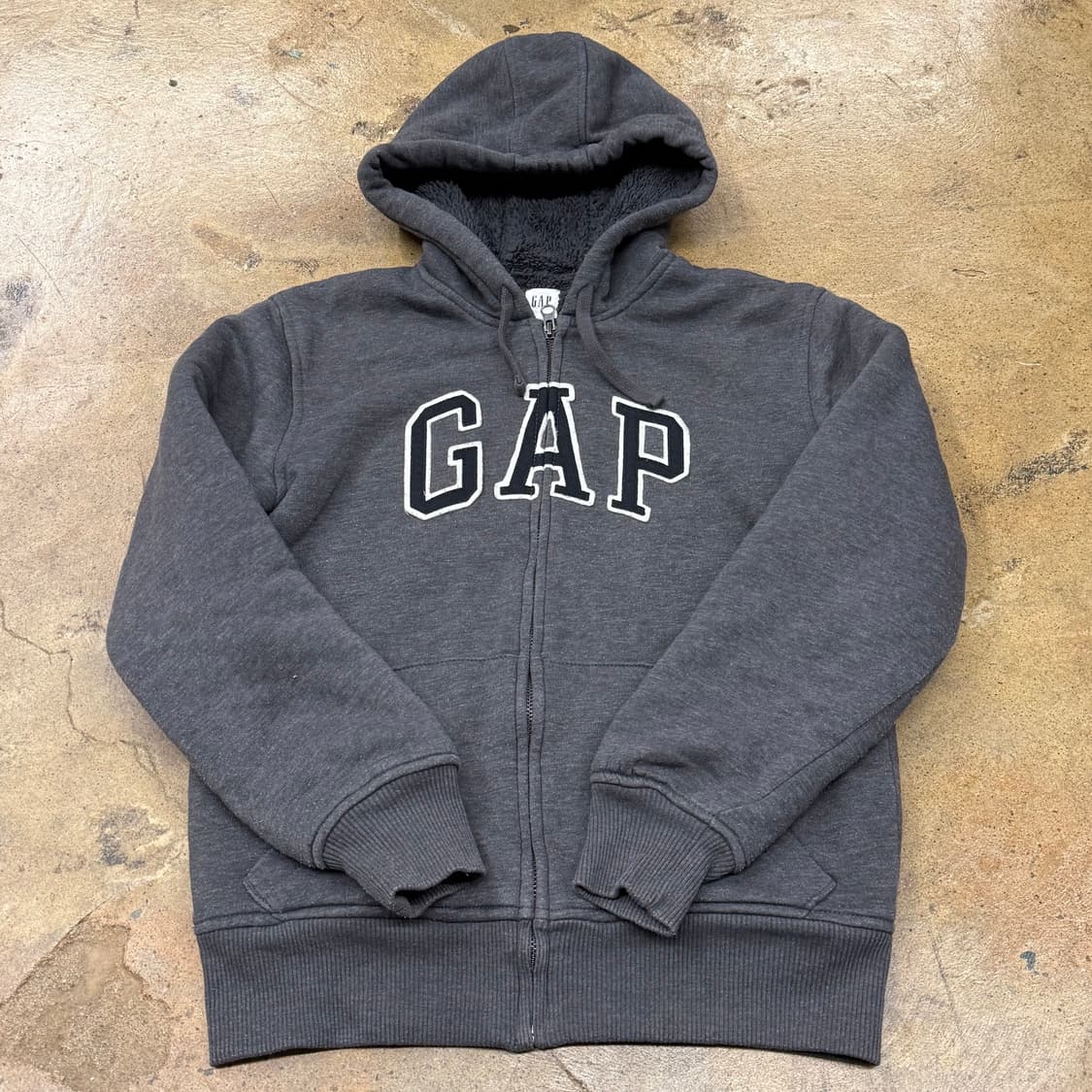 GAP 그레이 양털 후드집업 상품이미지2