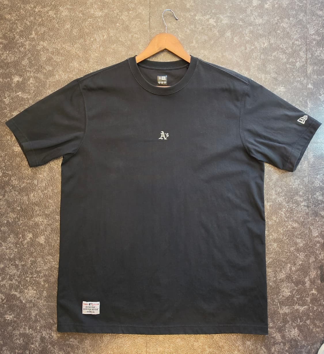 뉴에라] MLB 베이직 오클랜드 애슬레틱스 티셔츠 블랙 상품이미지1