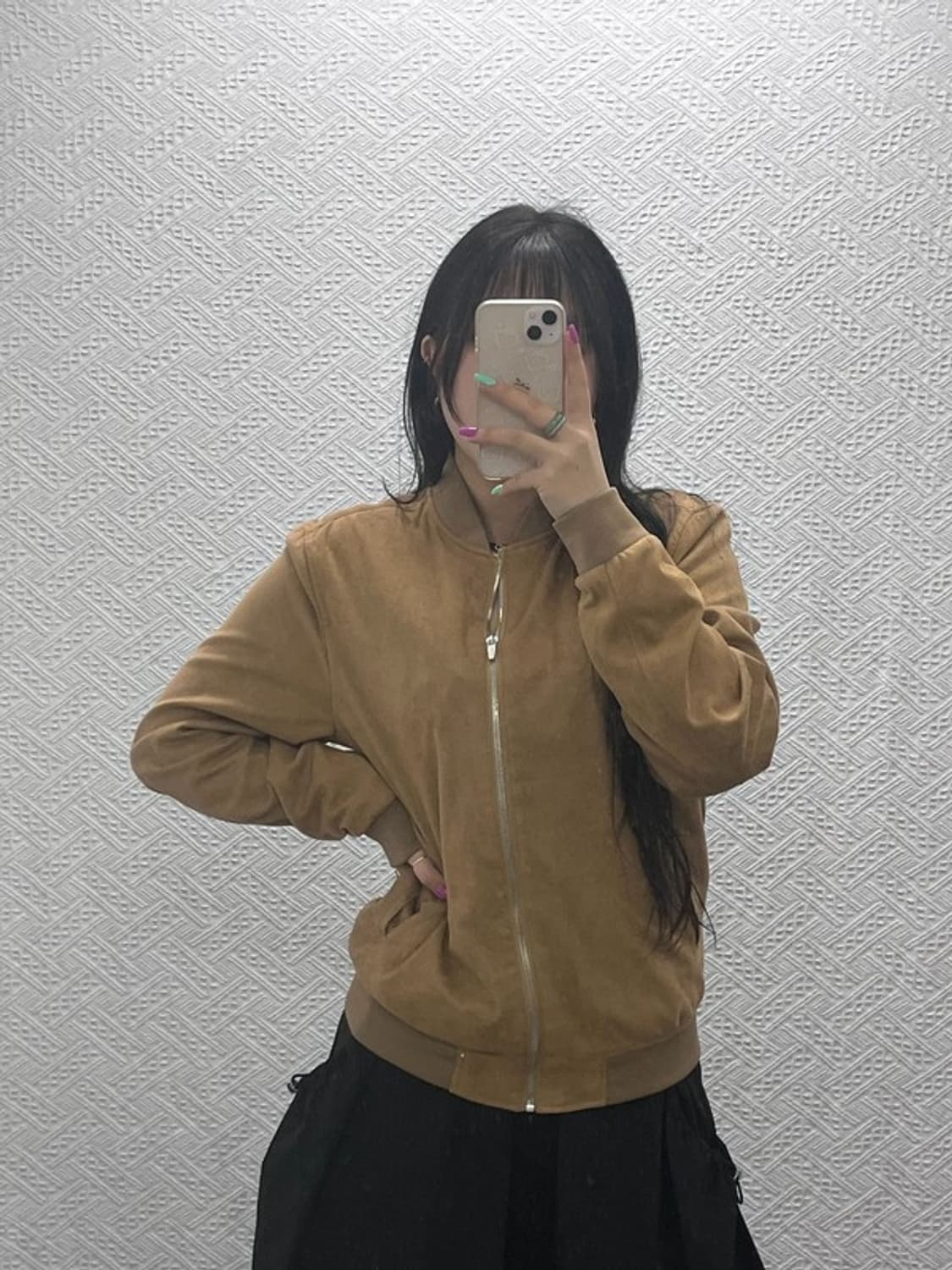 자라 프렌치 시크 빈티지 스웨이드 블루종 자켓 95 C07246 상품이미지2