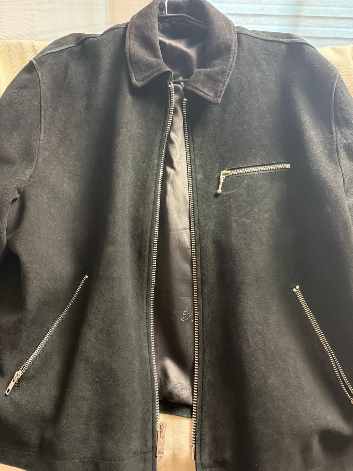 스투시 8볼 스웨이드 빙 자켓 XL 상품이미지2