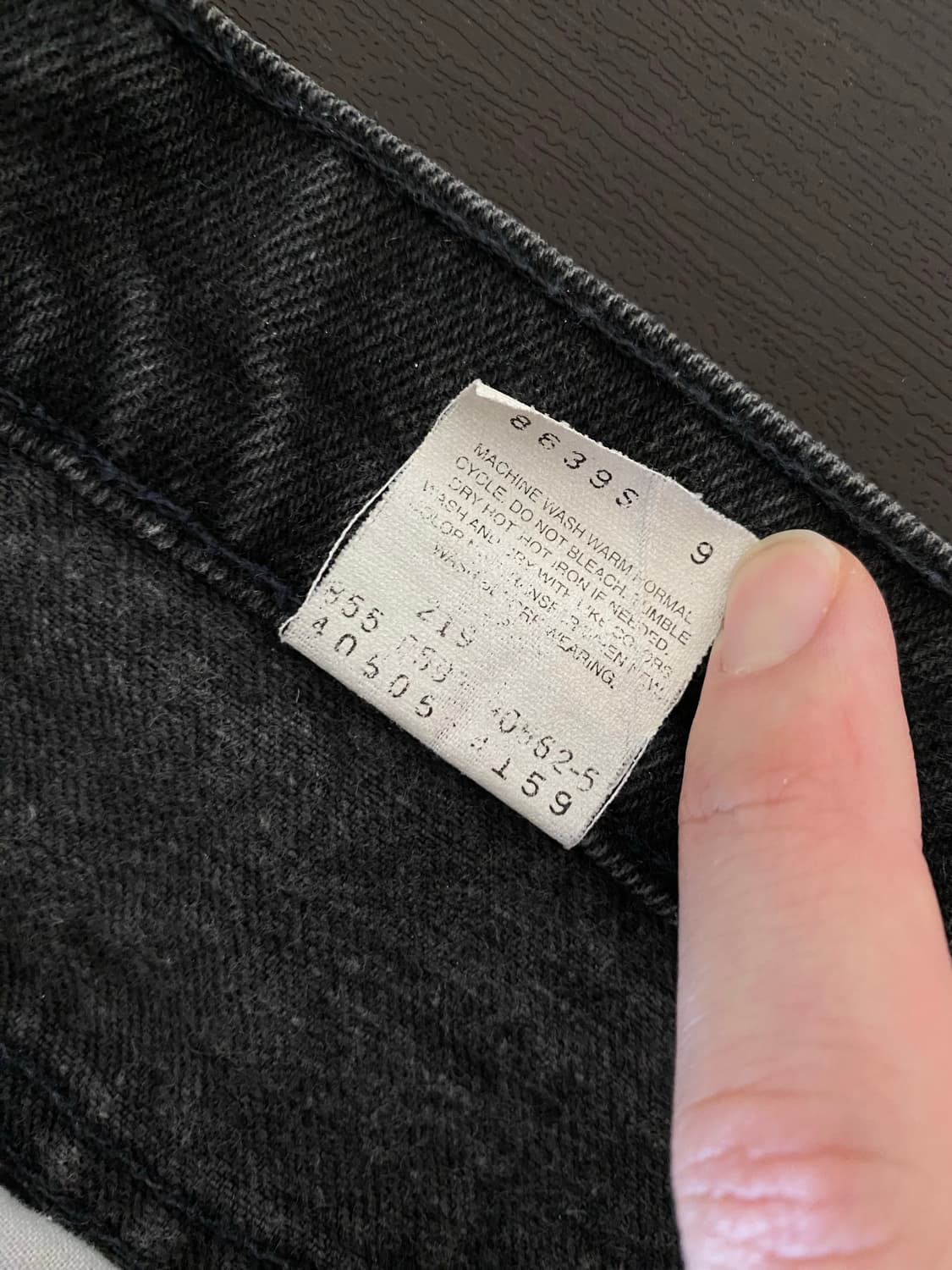 (38x30) 90s 리바이스 505 오렌지탭 흑청 블랙 상품이미지3