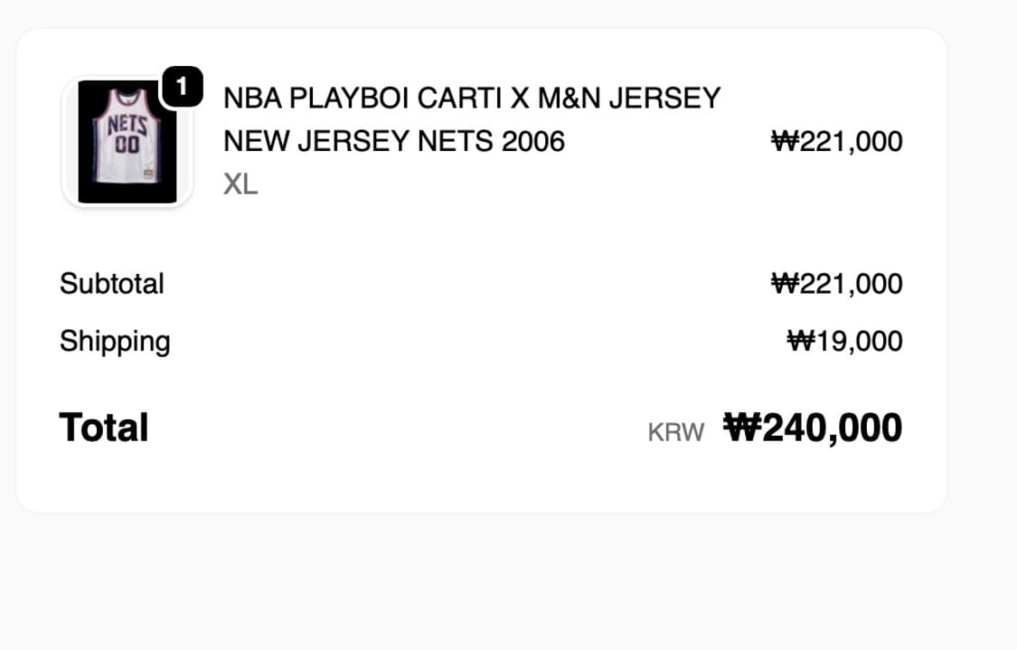 플레이보이 카티 NBA 콜라보 저지 상품이미지2