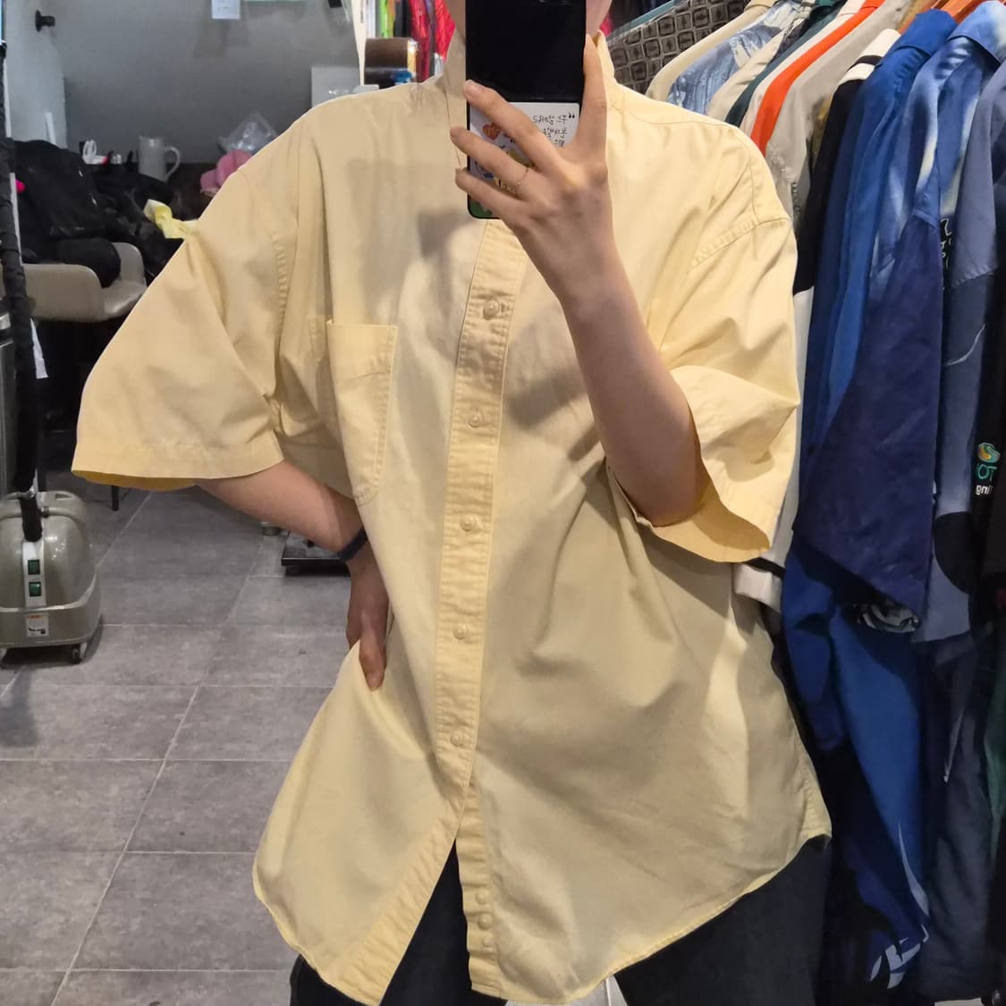 [NO.9] 칼하트 반팔셔츠 연노랑 상품이미지3