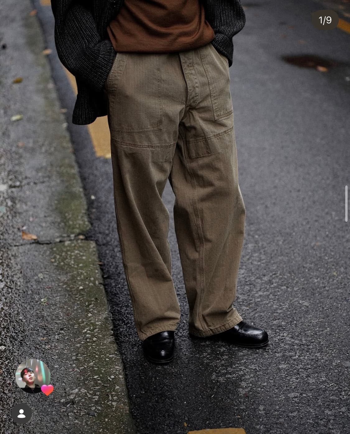 오베르쥬 어드레서 별주 베이커 팬츠 카키 베이지 상품이미지1