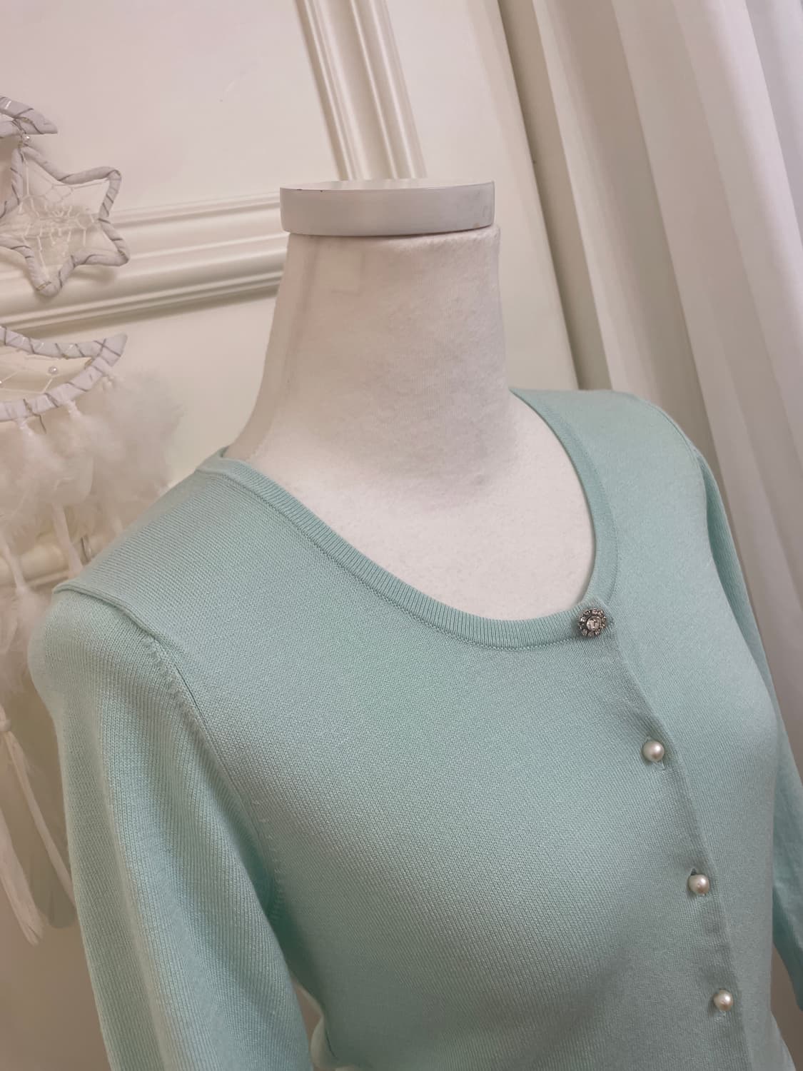 mint pearl button basic cardigan 상품이미지8
