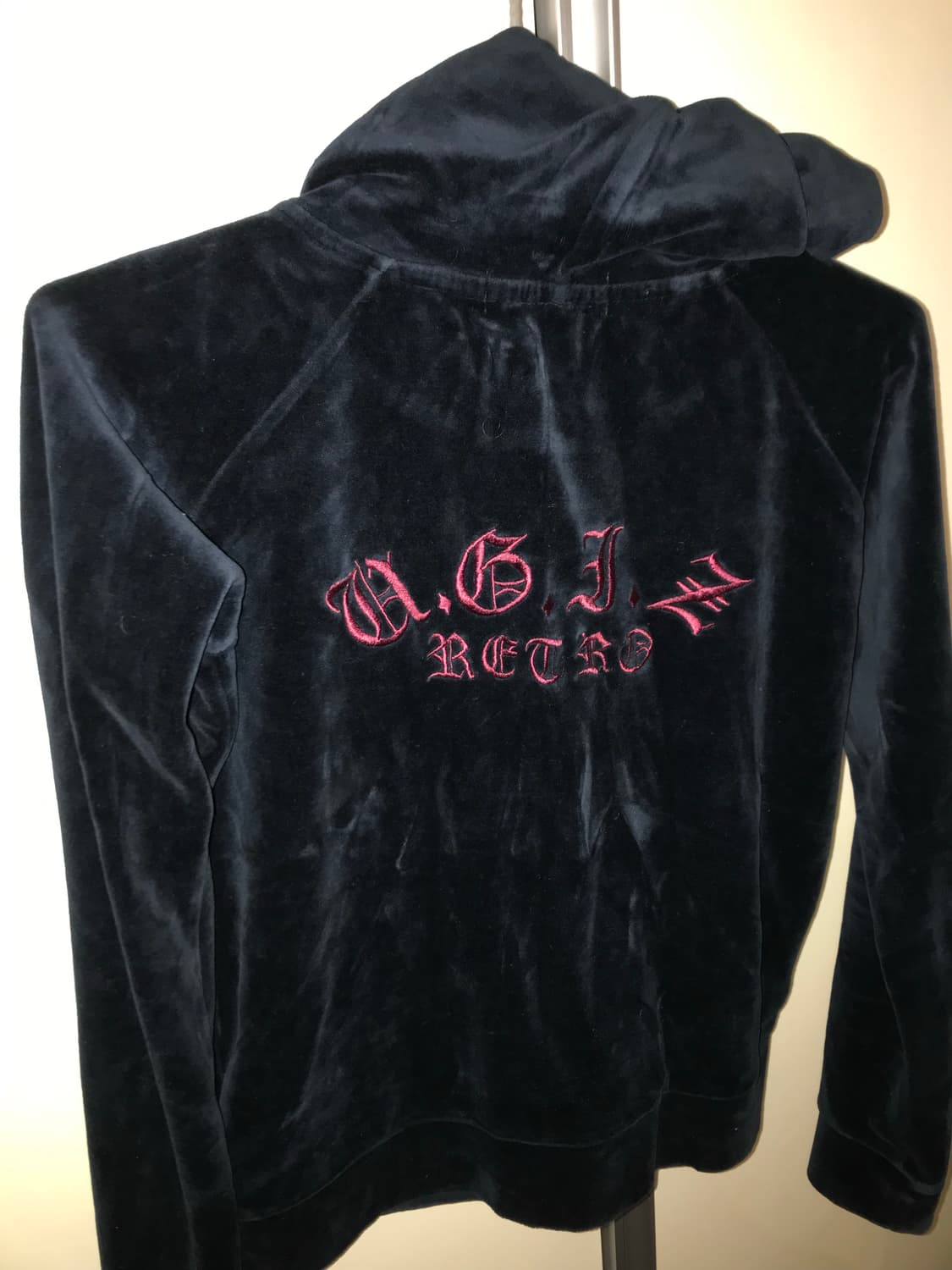 빈티지 벨벳 후드집업 상품이미지1