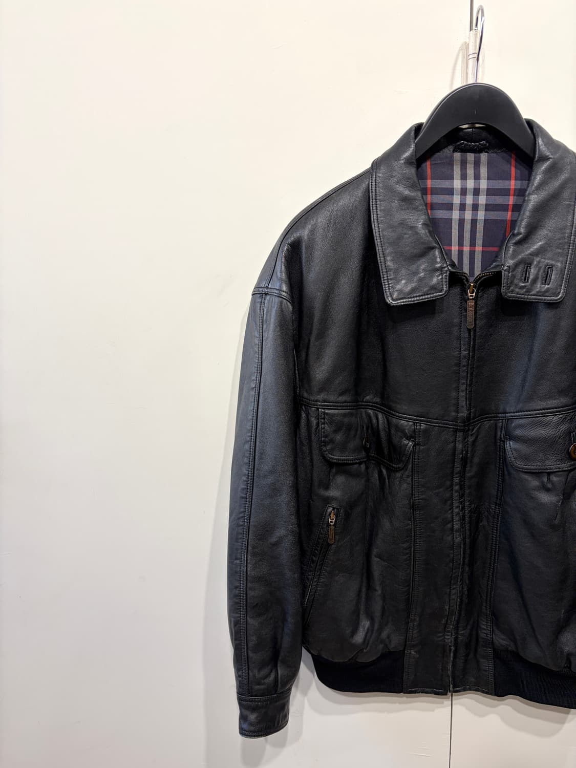 90's 버버리 램스킨 G-9 바라쿠타 레더 자켓 상품이미지3