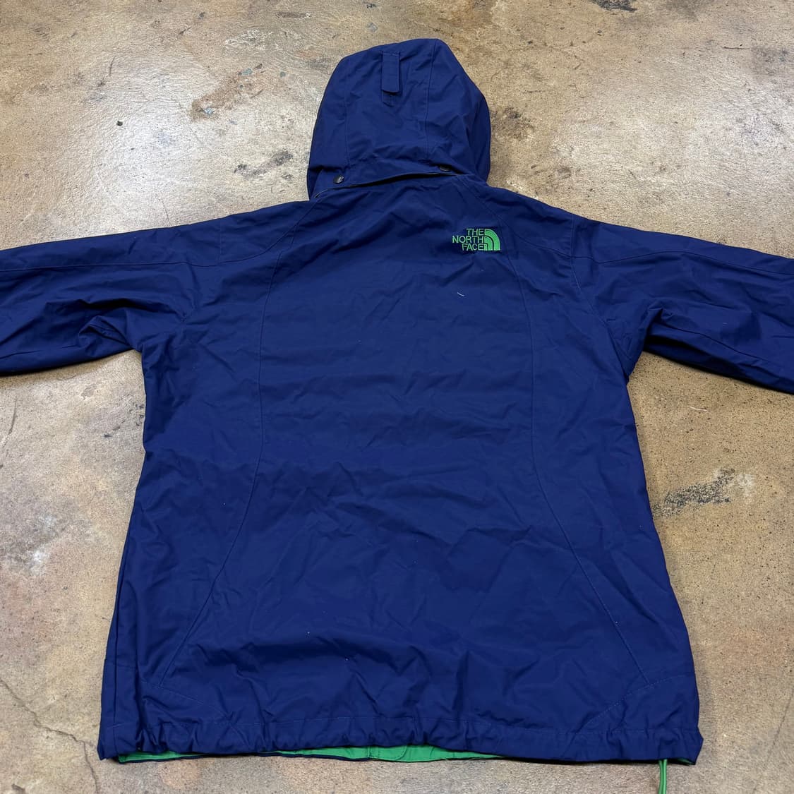 [정품/90] 노스페이스 네이비 그린 바람막이 후드 자켓 b19 상품이미지4