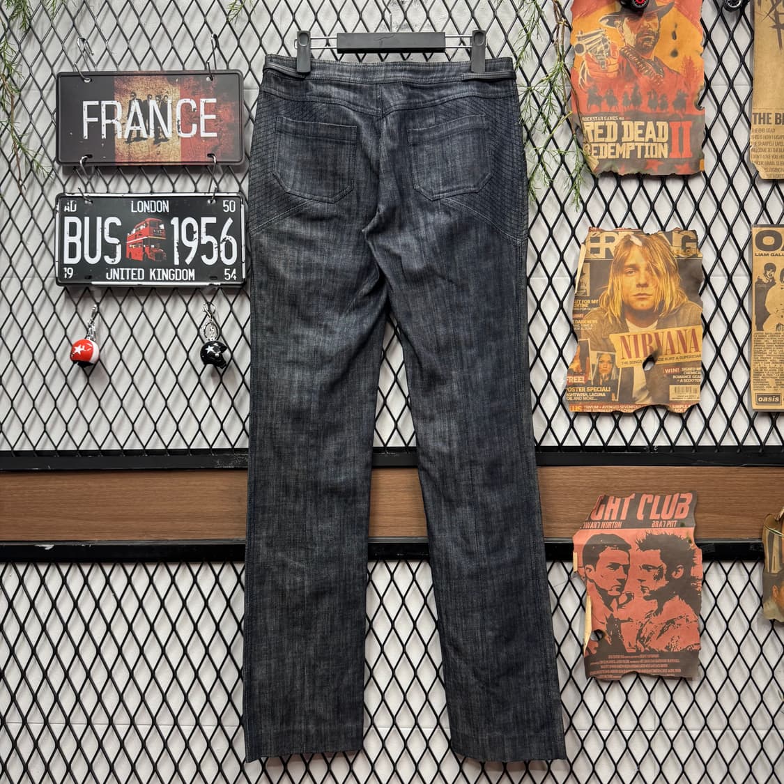 질 스튜어트 데님 팬츠 전면 사선 포켓 포인트 흑청 상품이미지2