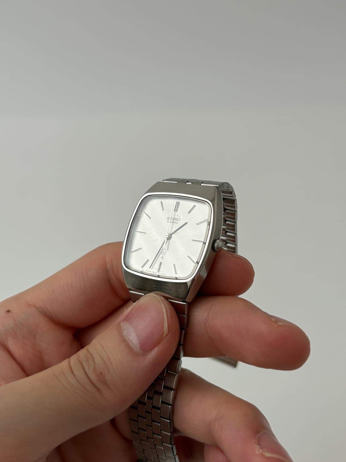 80s silver square quartz 상품이미지3