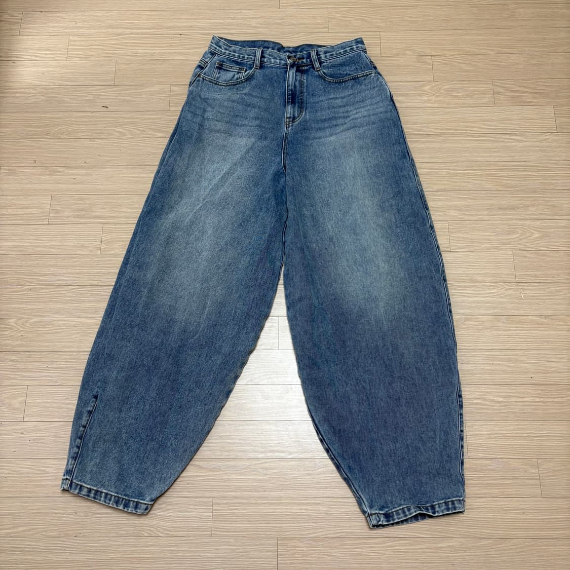 낫포너드 extra wide balloon pants 딥블루 L 상품이미지3