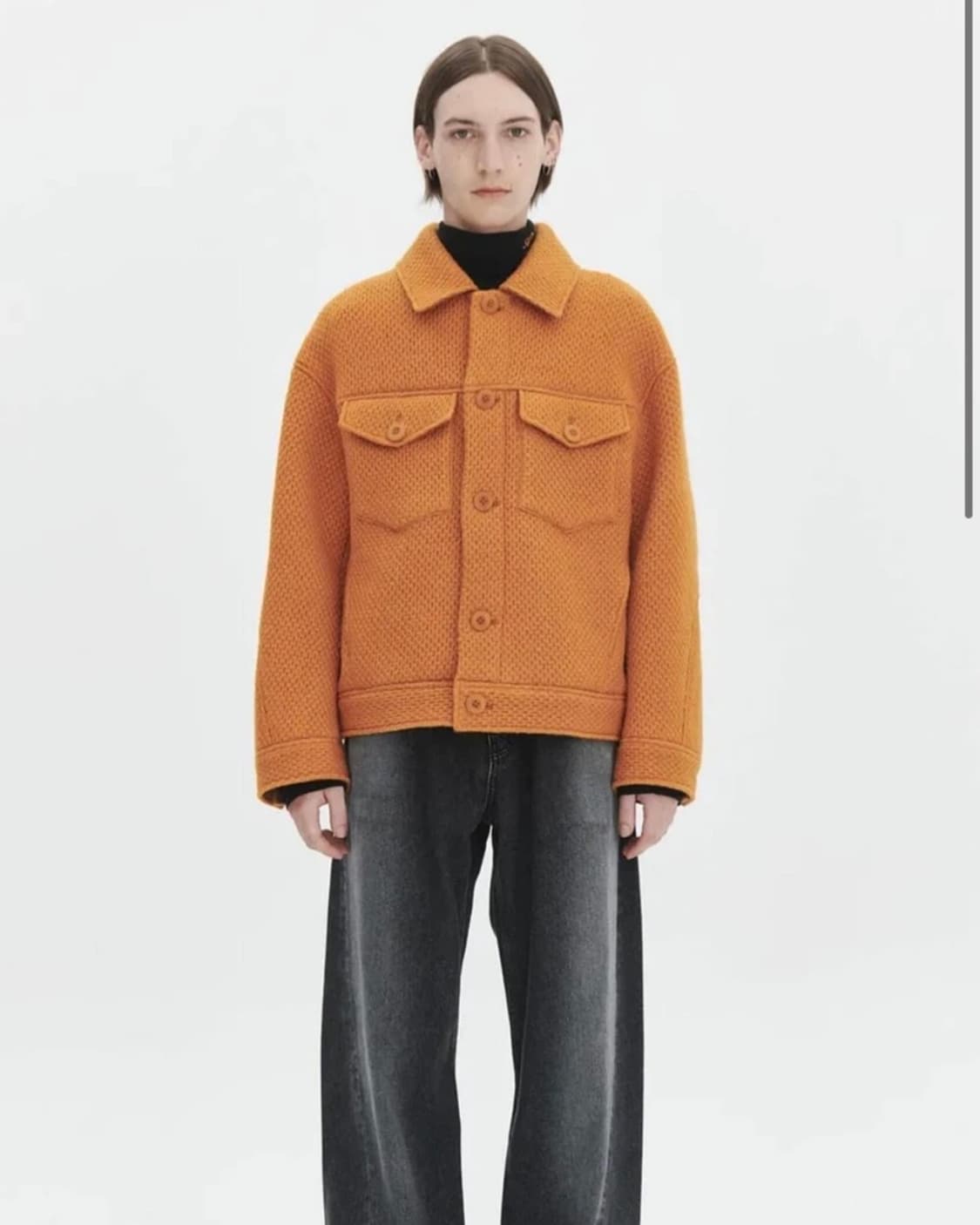 AFTER PRAY 오렌지 와플 숏 자켓 L 남자 상태 최고 상품이미지2