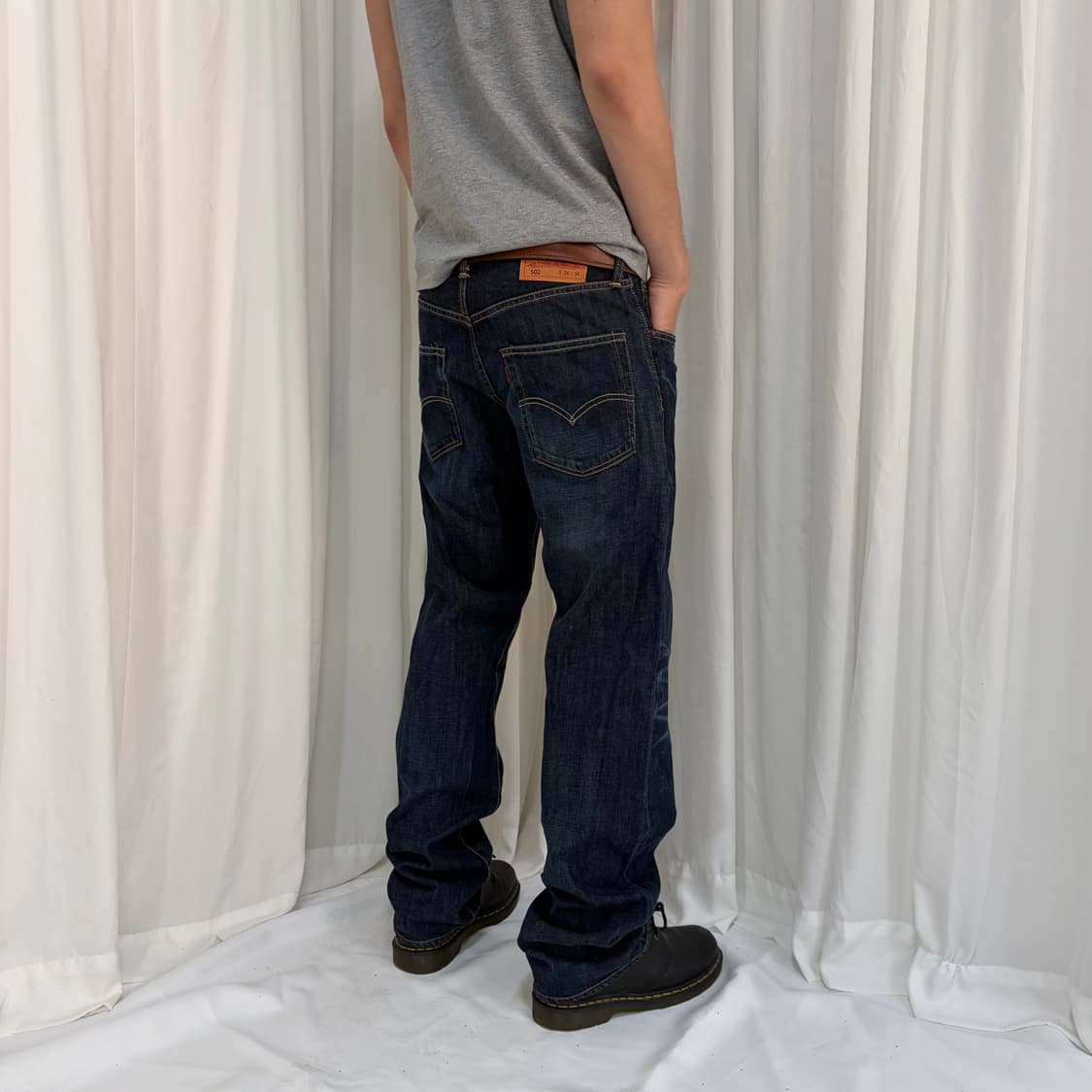 리바이스 502 다크 인디고 워싱 데님 상품이미지2