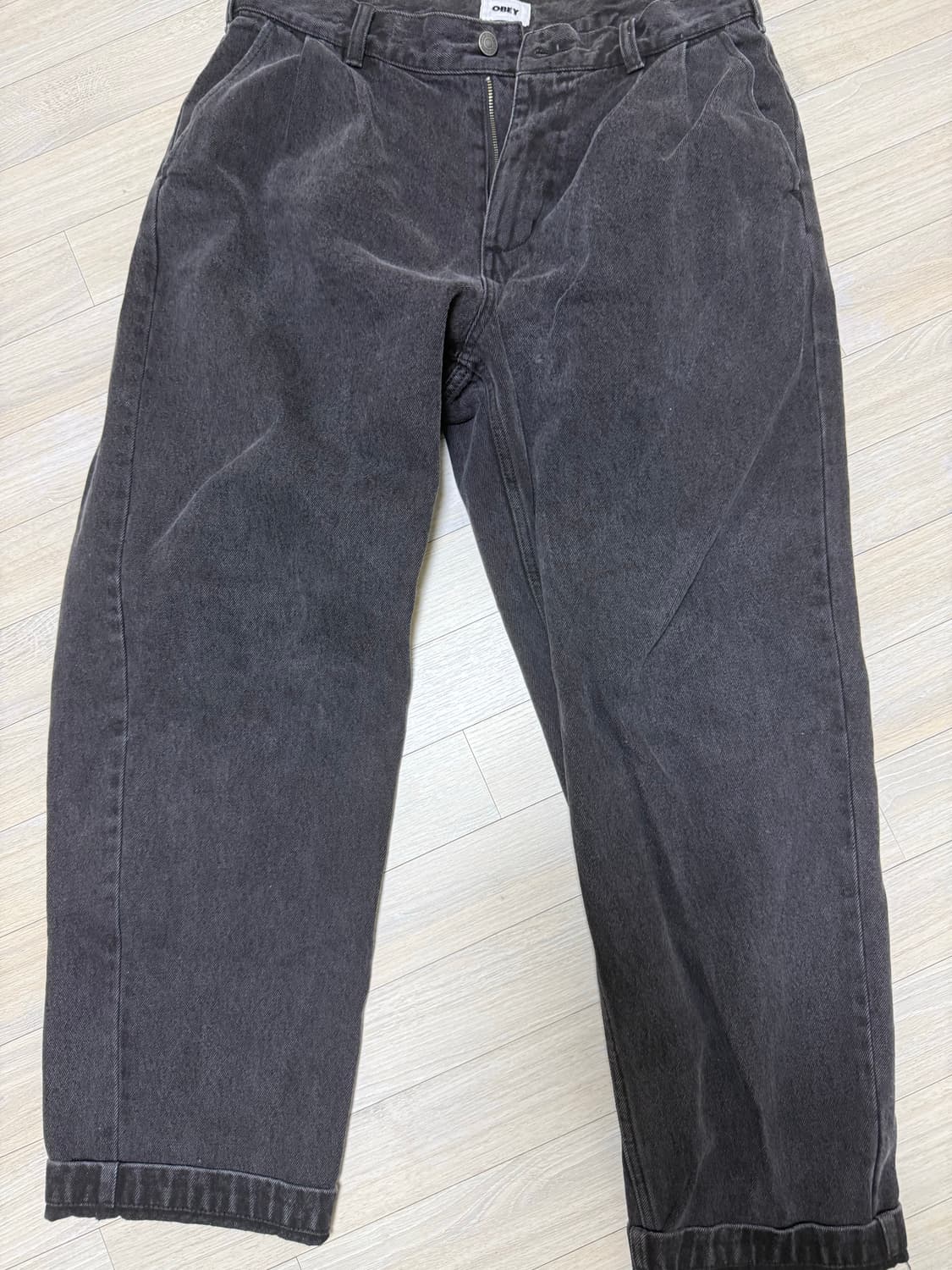 오베이 블랙데님팬츠 상품이미지1