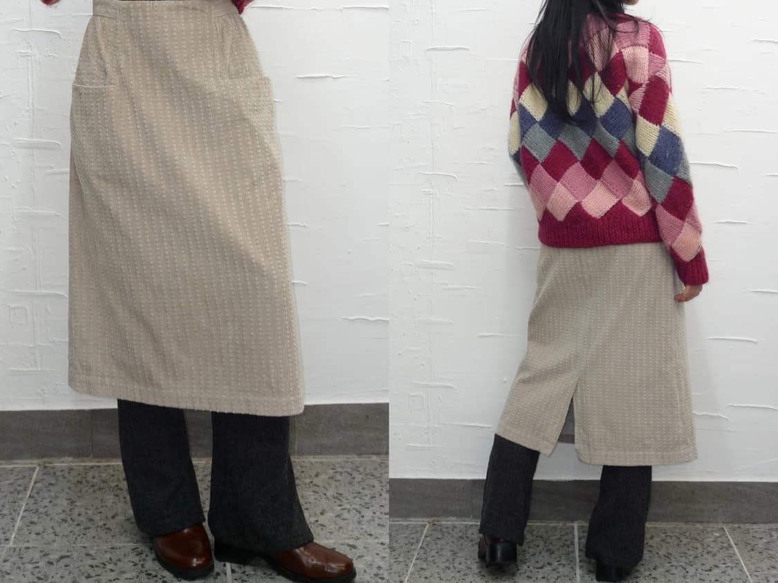 white beige corduroy skirt 상품이미지1