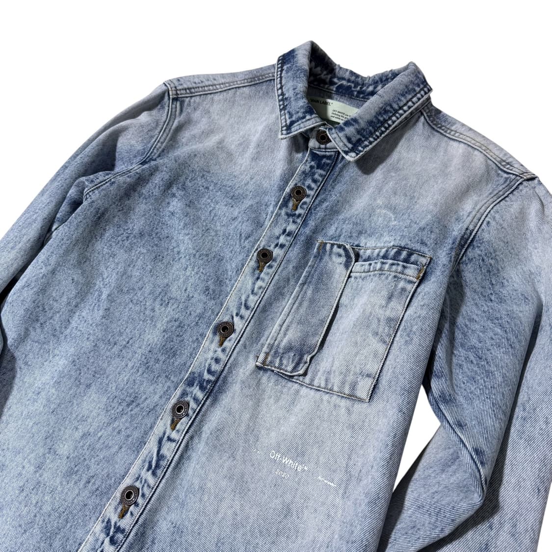 정품 19FW 오프화이트 데님 셔츠 상품이미지5