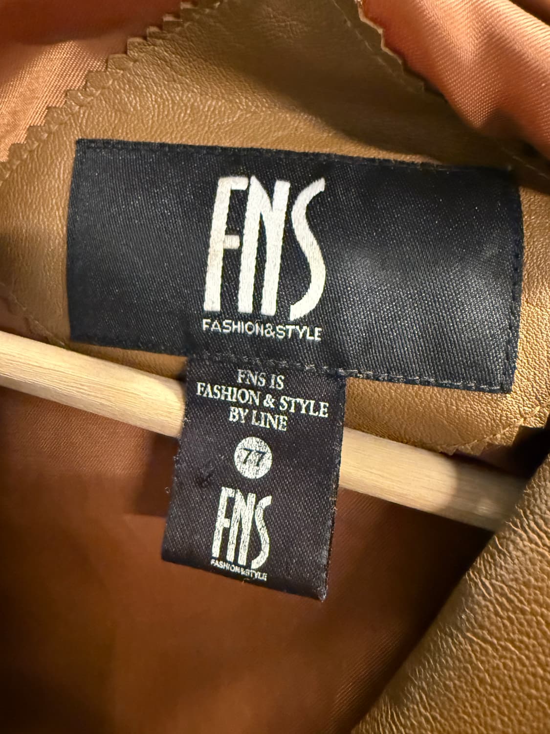 77 에프앤에스 FNS 양가죽 3버튼 하프 자켓 브라운 상품이미지5