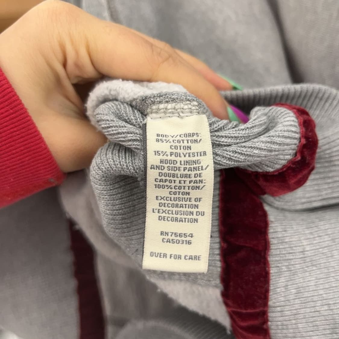 아베크롬비 Y2K 빈티지 오버핏 약기모 후드티 M C07327 상품이미지6