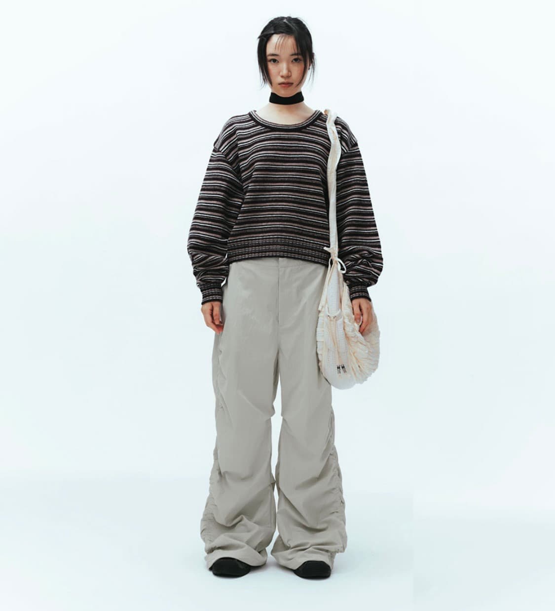 코이세이오 스트라이프 니트 브라운  상품이미지2