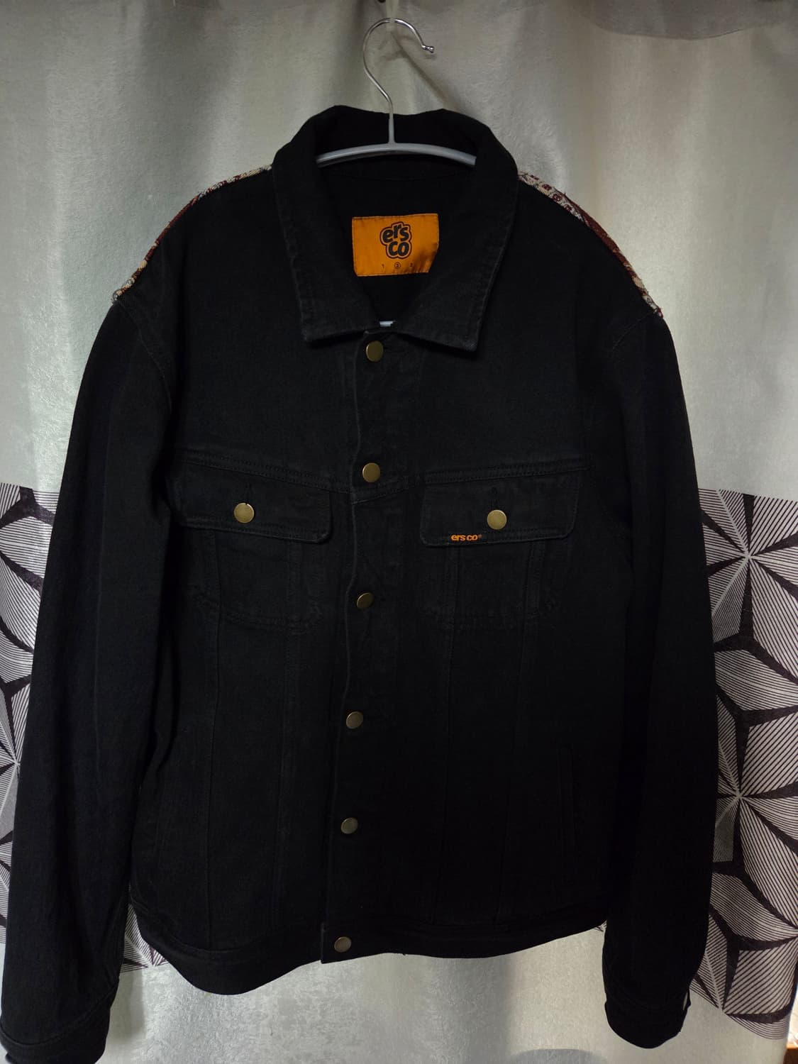 ersco 이알에스코 데님 트러커 자켓 블랙 상품이미지2