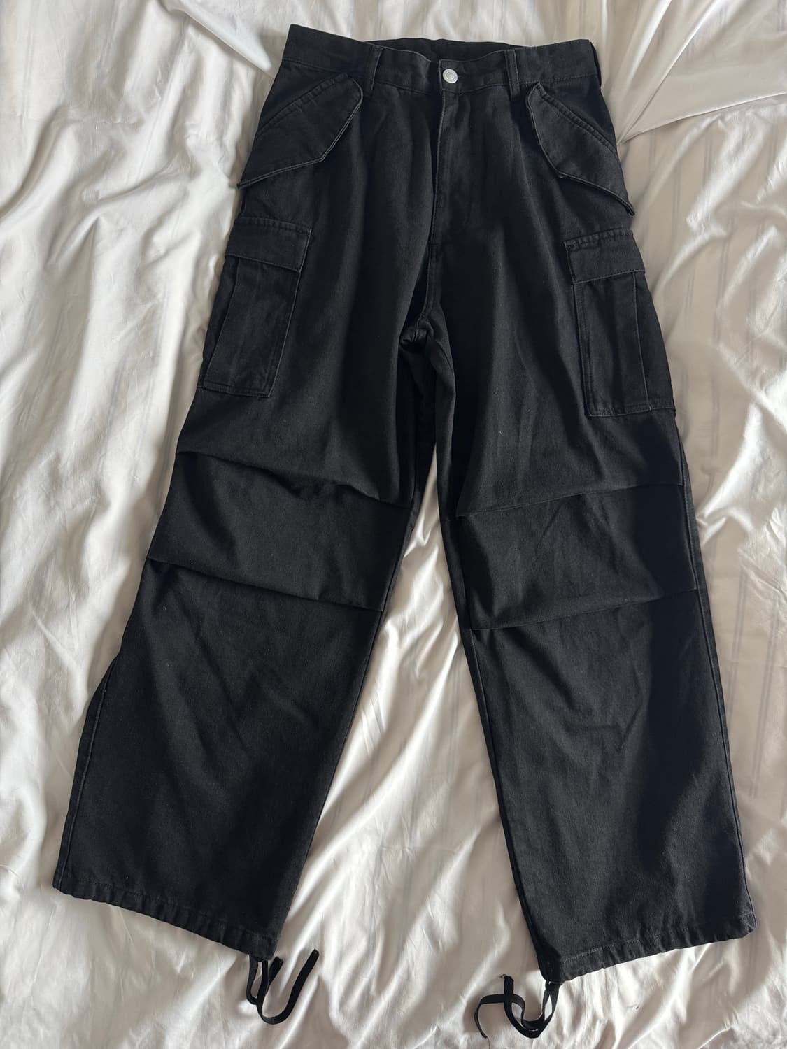 [30] 자라 와이드핏 데님 카고 팬츠 상품이미지2