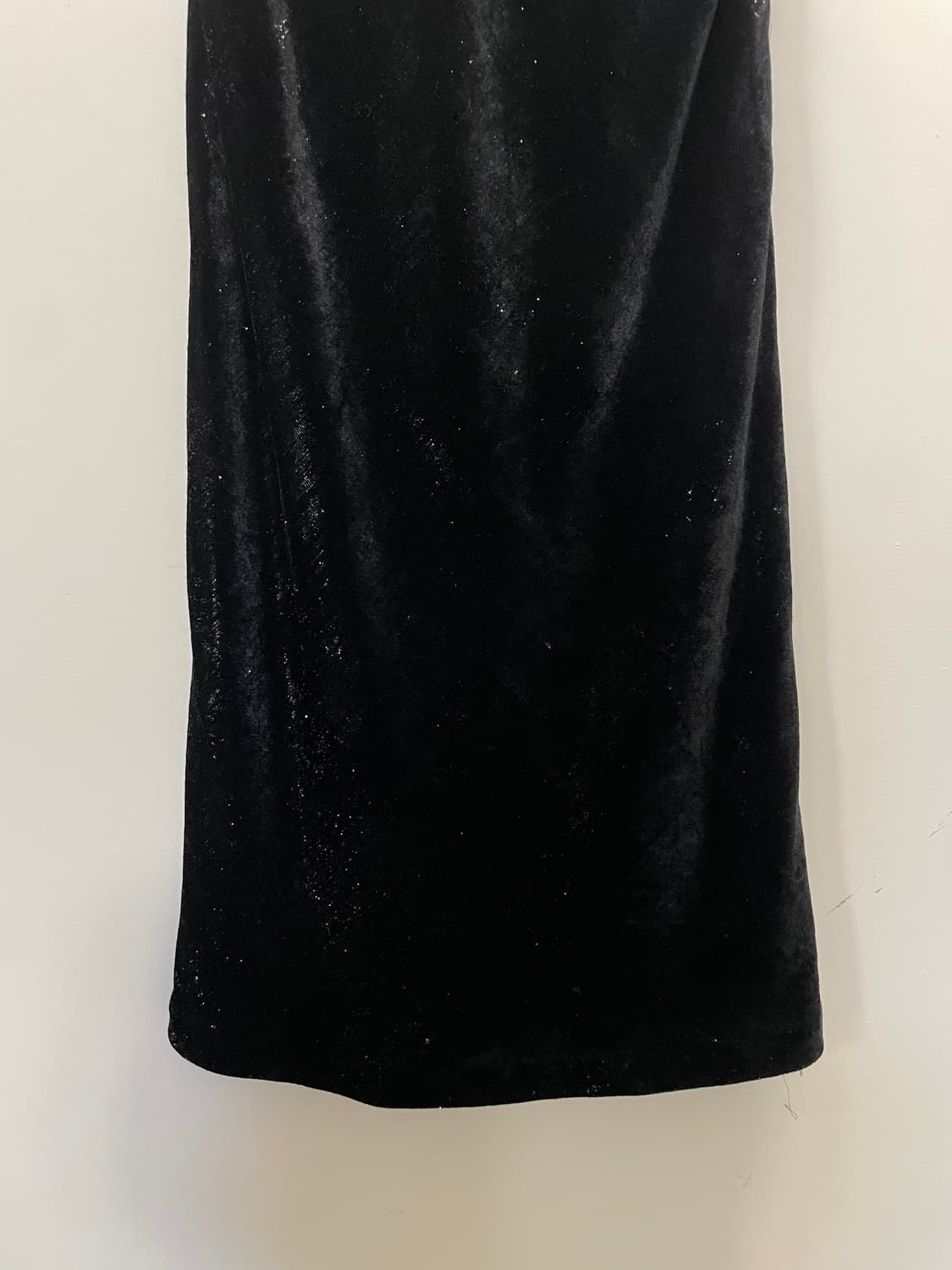 black silver pearl v-neck velvet dress 상품이미지4