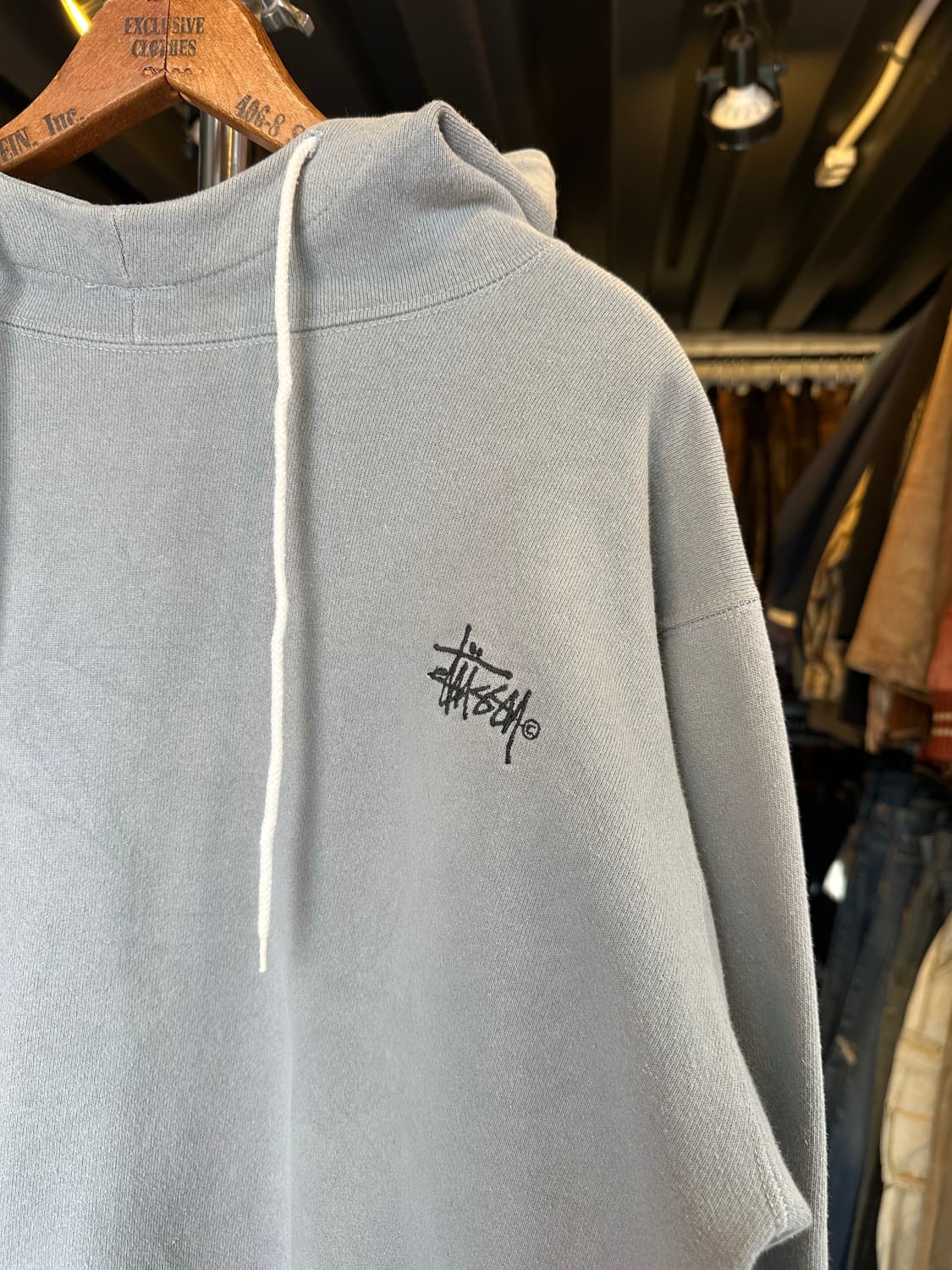 80s 스투시 로고 스웻 후드 made in usa 상품이미지4