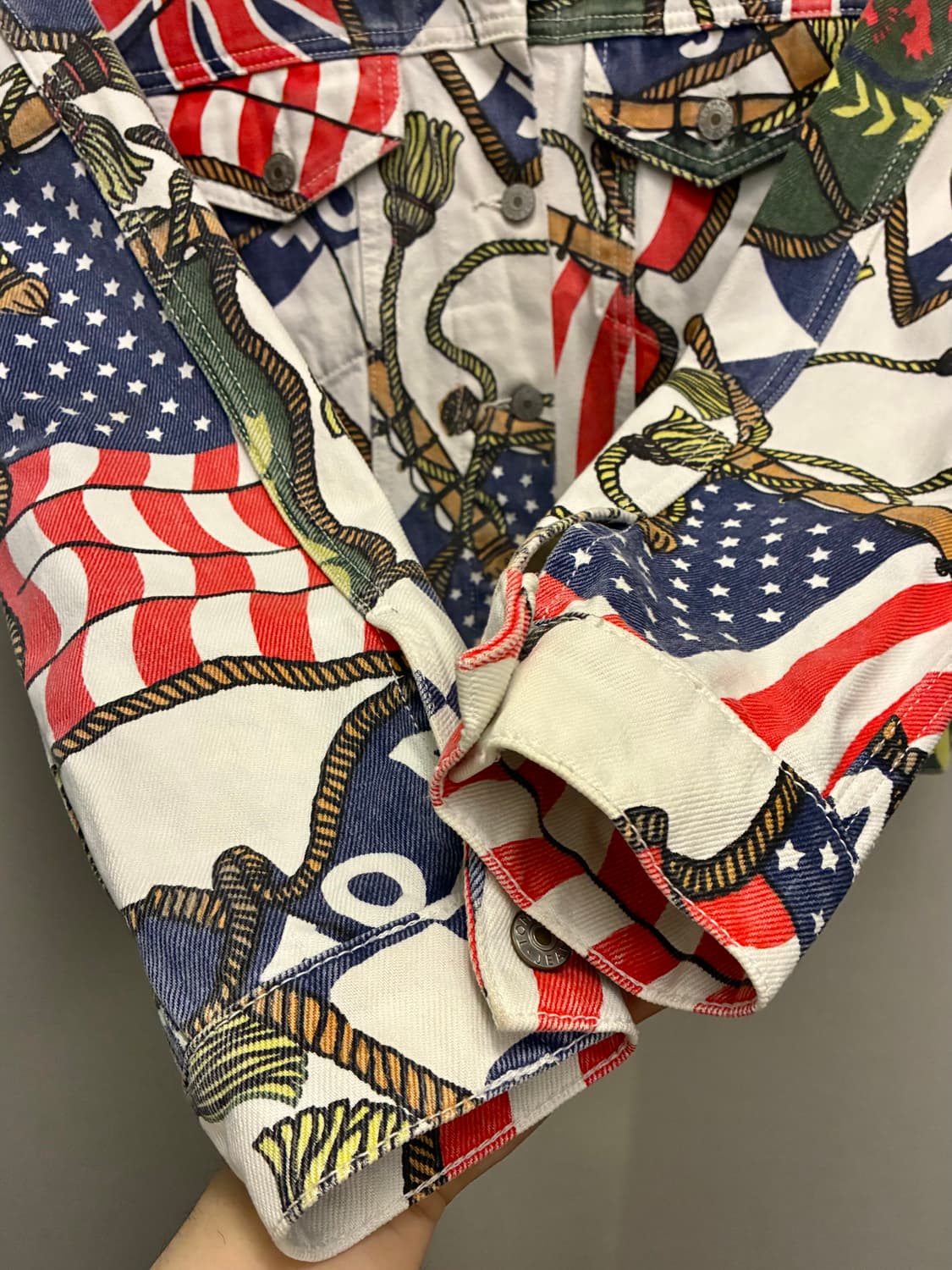 (F)타미 진스 90s 플래그 프린트 3타입 트러커자켓 데님자켓 상품이미지3