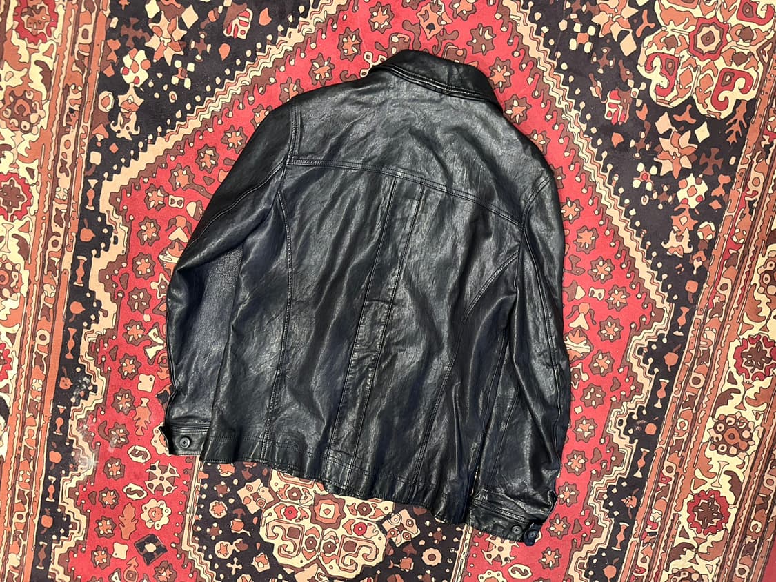( M-L ) 가죽셔츠 가죽남방 가죽카코트 아메카지 워크웨어 레더자켓 상품이미지4